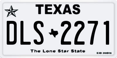 TX license plate DLS2271