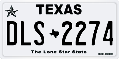 TX license plate DLS2274