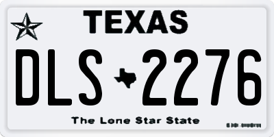 TX license plate DLS2276