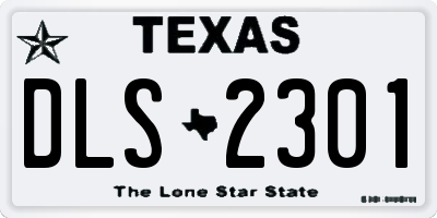 TX license plate DLS2301