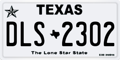 TX license plate DLS2302