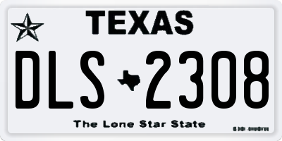 TX license plate DLS2308