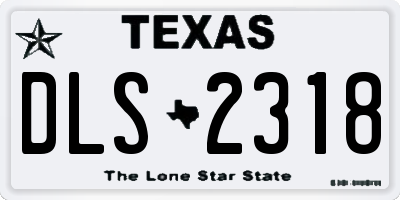 TX license plate DLS2318