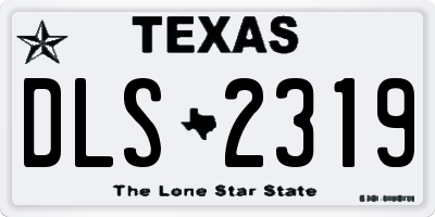 TX license plate DLS2319