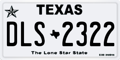 TX license plate DLS2322