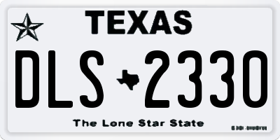 TX license plate DLS2330