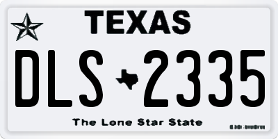 TX license plate DLS2335
