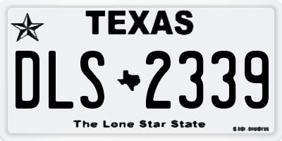 TX license plate DLS2339