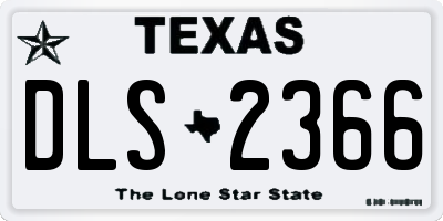 TX license plate DLS2366
