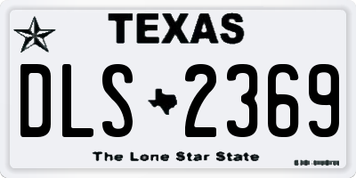 TX license plate DLS2369