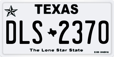 TX license plate DLS2370