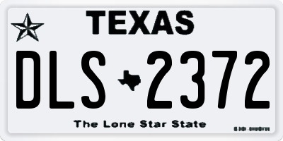 TX license plate DLS2372