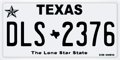TX license plate DLS2376