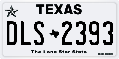 TX license plate DLS2393