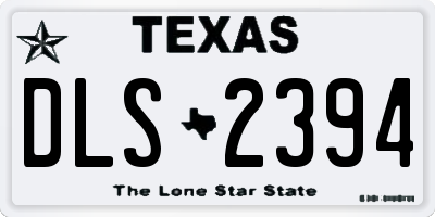 TX license plate DLS2394