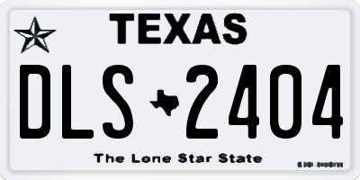 TX license plate DLS2404