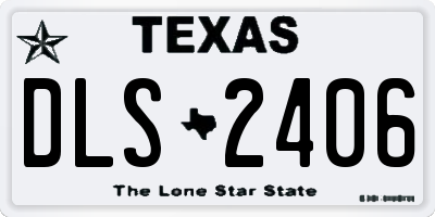 TX license plate DLS2406