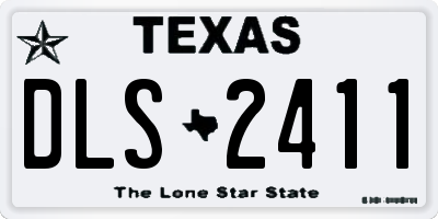 TX license plate DLS2411