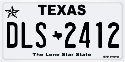 TX license plate DLS2412