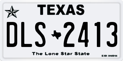 TX license plate DLS2413