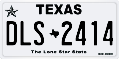 TX license plate DLS2414