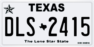 TX license plate DLS2415