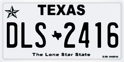 TX license plate DLS2416