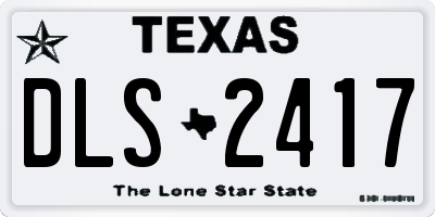 TX license plate DLS2417