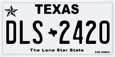 TX license plate DLS2420
