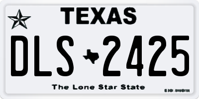 TX license plate DLS2425