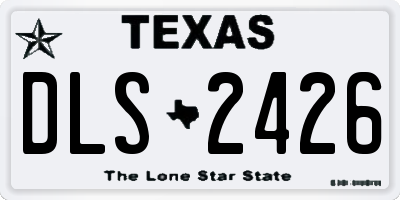 TX license plate DLS2426
