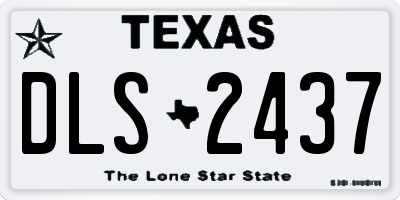 TX license plate DLS2437