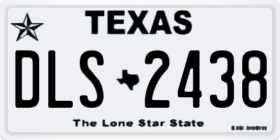 TX license plate DLS2438