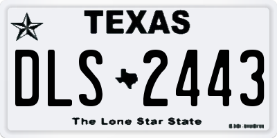 TX license plate DLS2443