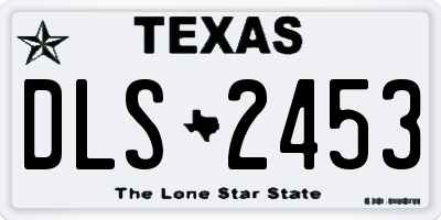 TX license plate DLS2453