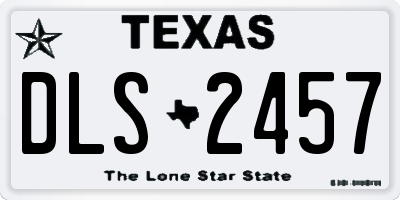 TX license plate DLS2457