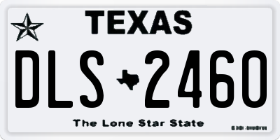 TX license plate DLS2460