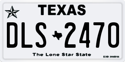 TX license plate DLS2470