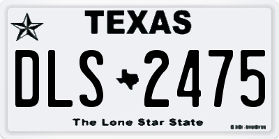 TX license plate DLS2475