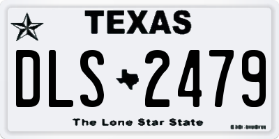 TX license plate DLS2479