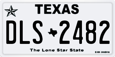 TX license plate DLS2482