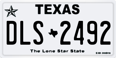 TX license plate DLS2492