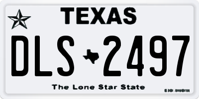 TX license plate DLS2497
