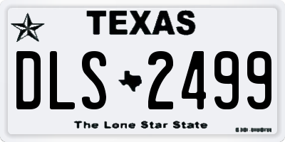 TX license plate DLS2499