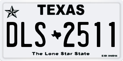 TX license plate DLS2511