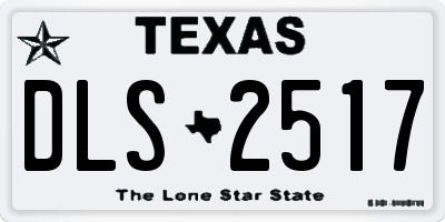 TX license plate DLS2517