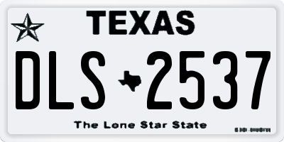 TX license plate DLS2537