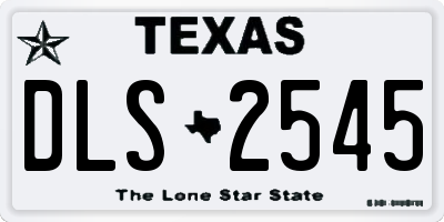 TX license plate DLS2545