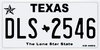 TX license plate DLS2546