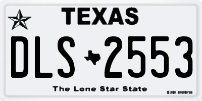 TX license plate DLS2553
